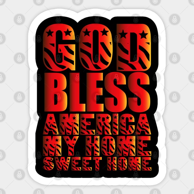 GOD BLESS AMERICA Sticker by Plushism